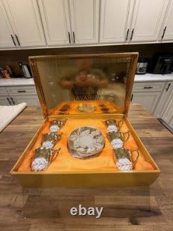 Vintage Bavaria Germany Porcelain 22K Gold Gilded Tea Cup Set Of 12 Pieces NIB Vintage Bavaria Germany Porcelain 22K Gold Gilded Tea Cup Set Of 12 Pieces NIB