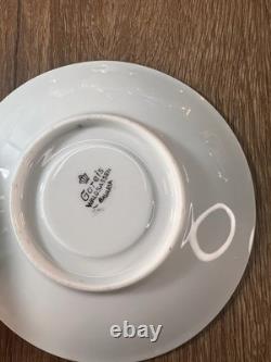 Vintage Bavaria Gold Trim Tea Set Teapot, Creamer & Sugar Set 6 Cups & Saucers