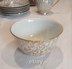 Vintage Bavarian China Tea Set LR Crown Mark Full 36-Piece Service