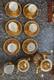 Vintage Bernadotte Bohemia Gold Lustre Tea Set 15 Piece Cups Saucers Teapot