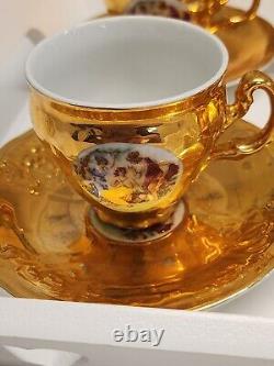 Vintage Bernadotte Porcelaine Fine De Boheme Czechoslovakia Tea Set Collectable