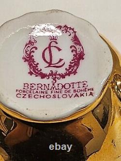 Vintage Bernadotte Porcelaine Fine De Boheme Czechoslovakia Tea Set Collectable