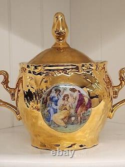 Vintage Bernadotte Porcelaine Fine De Boheme Czechoslovakia Tea Set Collectable