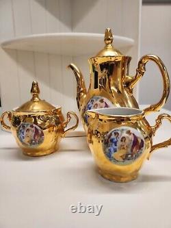 Vintage Bernadotte Porcelaine Fine De Boheme Czechoslovakia Tea Set Collectable