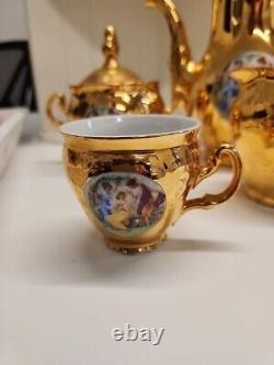 Vintage Bernadotte Porcelaine Fine De Boheme Czechoslovakia Tea Set Collectable