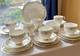 Vintage Burgoyne & Co. Fine Bone China Tea Set Gold Floral Gilded England 27 Pcs