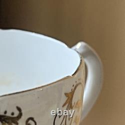 Vintage Burgoyne & Co. Fine Bone China Tea Set Gold Floral Gilded England 27 Pcs
