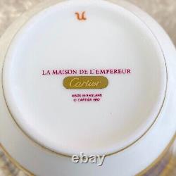 Vintage Cartier Cup & Saucer La Maison L'empereur Emperor 1992 Limoges Porcelain