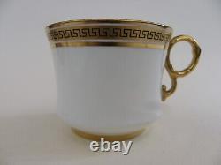 Vintage Cauldon Coffee Set Greek Key Design 9 Cups & Saucers Milk & Cream Jugs