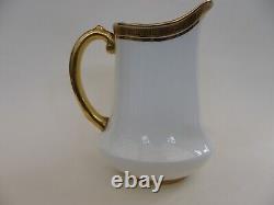 Vintage Cauldon Coffee Set Greek Key Design 9 Cups & Saucers Milk & Cream Jugs