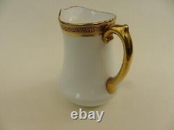 Vintage Cauldon Coffee Set Greek Key Design 9 Cups & Saucers Milk & Cream Jugs