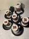 Vintage Coffee Cups, Saucers And Cream Jug. Spare Saucer And Coffee Pot Lid