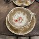 Vintage Cup And Saucer Gold And Flowers