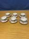 Vintage Dresden Carl Thieme Porcelain (6 Sets) Cups & Saucers Withgold Trim