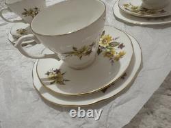 Vintage Duchess Floral Cup Saucer w Gold Trim' Susie' 406 Bone China England