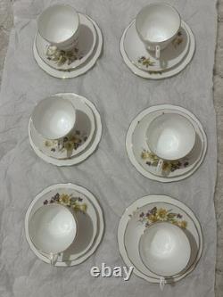 Vintage Duchess Floral Cup Saucer w Gold Trim' Susie' 406 Bone China England