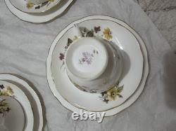 Vintage Duchess Floral Cup Saucer w Gold Trim' Susie' 406 Bone China England