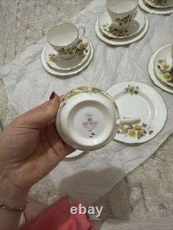 Vintage Duchess Floral Cup Saucer w Gold Trim' Susie' 406 Bone China England