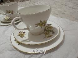 Vintage Duchess Floral Cup Saucer w Gold Trim' Susie' 406 Bone China England