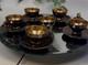 Vintage Echt Kobalt J. K. W. Gold Bavaria Demitasse Cups & Saucers- 11 Pieces +lid