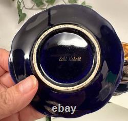 Vintage Echt Kobalt J. K. W. Gold Bavaria Demitasse Cups & Saucers- 11 pieces +lid