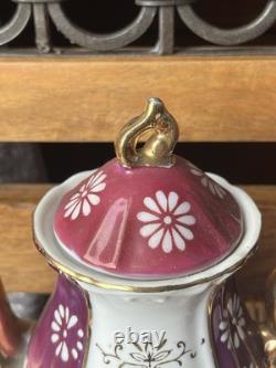 Vintage Fine China Japan Red, White & Gold Tea Set