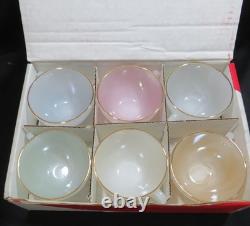 Vintage France Arcopal Opale Cups & Saucers Set 6