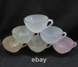 Vintage France Arcopal Opale Cups & Saucers Set 6
