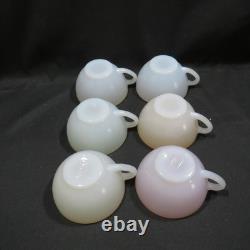 Vintage France Arcopal Opale Cups & Saucers Set 6