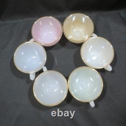 Vintage France Arcopal Opale Cups & Saucers Set 6