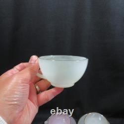 Vintage France Arcopal Opale Cups & Saucers Set 6
