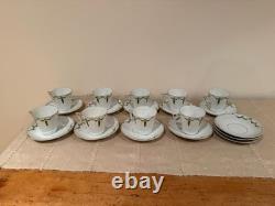 Vintage Fürstenberg Porcelain Tea Cup & Saucer Set Elegant Green & Gold Design