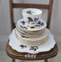 Vintage Gladstone China G P & Co England 21pc Teaset Gold Edge