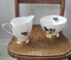 Vintage Gladstone China G P & Co England 21pc Teaset Gold Edge