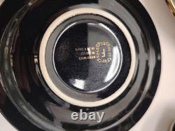 Vintage Greek black and 24k gold demitasse coffee set