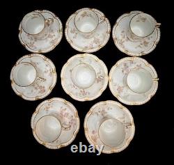 Vintage Haviland Limoges France Demitasse Set 8 Cups & Saucers Pink Rose