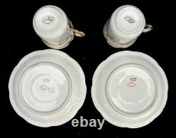 Vintage Haviland Limoges France Demitasse Set 8 Cups & Saucers Pink Rose