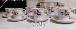 Vintage Hollohaza Hungary 4834 Demitasse Cups and Saucers set COMPLETE VGC