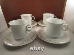 Vintage Hutschenreuther Germany Scala D'Oro Gold Set of 4 Cups & Saucers B