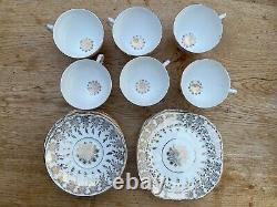 Vintage Imperial 22kt gold warranted bone china tea service 6 trio sets