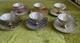 Vintage Japanese Fine Bone China Cups & Saucers 12 Pc Pink Purple Blue Gold
