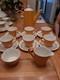 Vintage Johnson Brothers, 6 Cups & Saucers, 1 Milk Jug, 1 Sugar Bow, 1 Pot