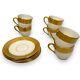 Vintage Lenox Westchester Demitasse Cups & Saucers Service For 6 Ivory Gold Rim