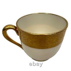 Vintage Lenox Westchester Demitasse Cups & Saucers Service for 6 Ivory Gold Rim
