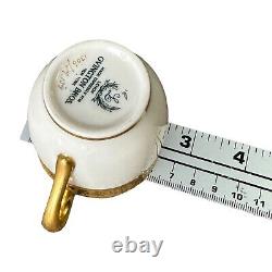 Vintage Lenox Westchester Demitasse Cups & Saucers Service for 6 Ivory Gold Rim