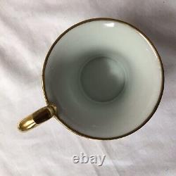 Vintage Limoges Chateau De Cruou Porcelain D'Art Toulouse Gold Cup & Saucer