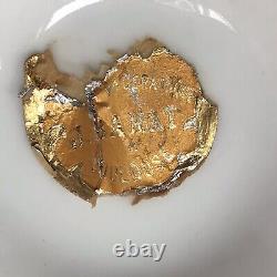 Vintage Limoges Chateau De Cruou Porcelain D'Art Toulouse Gold Cup & Saucer