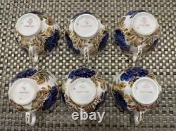 Vintage Lomonosov USSR Porcelain Gold Tea Set Set of 6 Cups Saucers and Plates