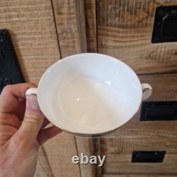 Vintage Marks & Spencer Pemberton Fine Bone China Compete Set Green/Gold Borders
