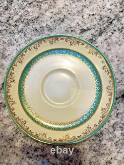 Vintage Meito China Porcelain Hand Painted & Gilded, 5 Tea Cups and Saucers